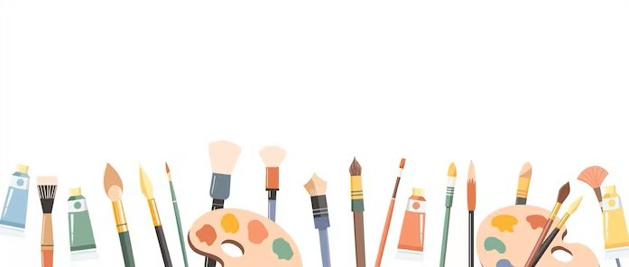 Art supplies background